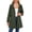 Army Green, variant on Women's Casual Jackets Solid Trench Coat Hooded Jacket Thin Rain Coat Casual Loose Trench Coat 3XL