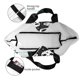thumbnail image 4 of Balery Black White Spooky Ghosts Bolsa Tote Estilo Estético con Cremalleras, Bolsa de Hombro, Bolsa de Compras Grande y Plegable, 4 of 8