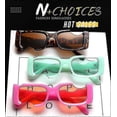 thumbnail image 5 of Gafas de sol cuadradas estilo hip hop para mujer y hombre, diseño con muesca, gafas de sol blancas, gafas de sol azules vintage para mujer, protección UV_cc, 5 of 5