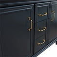 thumbnail image 2 of 49 in. Double Wooden Vanity Dark Gray with Black Galaxy Oval Sink, 2 of 11