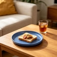 thumbnail image 4 of Round Serving Platters, Restaurant Serving Trays, PP Stackable Plastic Trays, 7.9 Inch Lightweight Round Food Tray, Non-Slip Reusable Serving Platter for Dessert, Snack, Tea Cup, Sky Blue, 4 of 4