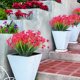 thumbnail image 3 of 12 paquetes de flores artificiales para exteriores resistentes a los rayos UV, flores falsas que no se desvanecen, plantas de imitación, jardín, porche, ventana, caja decorativa Ormromra HMHZ1165-5, 3 of 8