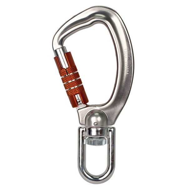 AMP Liberty Auto Lock Aluminum Carabiner with Captive Eye & Swivel