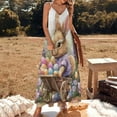 thumbnail image 2 of Easter Bunnies Rabbits Design Sleeveless Dress Woman Fashion Long Dresses Women's Summer Suit Dress 2025, 2 of 7