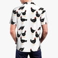 thumbnail image 4 of Balery Funny Chicken Printed Men’s Short Sleeve Polo Shirt, Midweight Men's Shirt,Golf Polo shirts -XX-Large, 4 of 9
