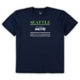 thumbnail image 2 of Men's Concepts Sport College Navy Seattle Seahawks Big & Tall Lodge T-Shirt and Pants Sleep Set, 2 of 4