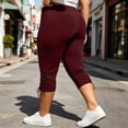 thumbnail image 5 of Guluxicc Women's Athletic Pants Elastic High Waisted Tie Side Straight Leg Cropped Trousers Summer Casual Outfits, 5 of 7