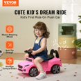 thumbnail image 3 of Ride-On Push Car for Toddlers - Ages 1-3, with Music Steering Wheel & Under Seat Storage, Pink, 3 of 12