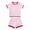 Pink, variant on Otqutp Summer Toddler Clothes Set Children's Summer Soft Short Sleeved Shorts For Girls Set For Boys Casual Two Piece Set For Children 1 To 5Years