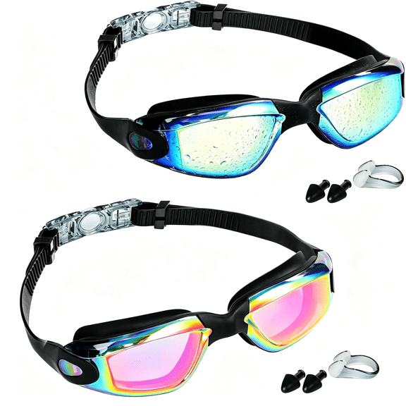 HBMYN Swim Goggles-2Pcs Swimming Goggles Anti Fog No Leaking for Adult Women Men Goggles Swimming Adult