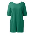 thumbnail image 4 of Mono corto de verano sin espalda para mujer: mono deportivo holgado para la playa, color liso, informal, tallas S-XL, 4 of 6