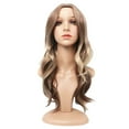 thumbnail image 5 of Wig with Bangs, Wigs for Women, Wig Woman Brown Gradient Long Curly Hair Rose Net, 5 of 6