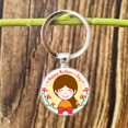 thumbnail image 1 of Best Mother Daughter Keychain Super Hero Dad Mom Cartoon Custom Picture Glass Bag Key Holder Father's Day Gift Key Ring Gao Jinjia LED, 1 of 2