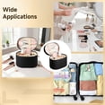 thumbnail image 2 of Travel Makeup Bag for Women, Large Capacity Cosmetic Organizer with Removable Liner, Waterproof PU Leather Toiletry Bag, Portable Cosmetic Case for Skincare Brushes Accessories, 2 of 8