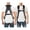 Black, variant on Full Body Harness with 5 Point Adjustment, Dorsal D-ring, Grommet Legs, Two Side D Rings, and Fall Indicators