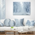 thumbnail image 4 of Designart White Road and Winter Trees - Landscape Photography Throw Pillow - 12x20, 4 of 5