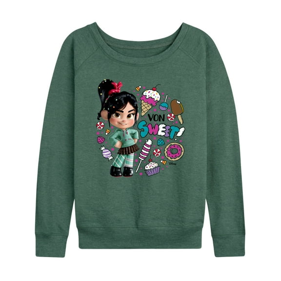 Disney Wreck It Ralph - Von Sweet & Candy - Women's Lightweight French Terry Long Sleeve Shirt