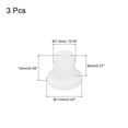thumbnail image 3 of Uxcell 3 Pcs Bouchons en Silicone en Forme de T 7.3mm 5/16 Pouces Dia Joint de Bouchon Rond Blanc, 3 of 7