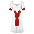 thumbnail image 5 of Red ribbon - bow Sleeveless Dress Clothing female purple dress, 5 of 7