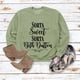 thumbnail image 3 of Sudadera holgada con cuello redondo y estampado de letras para citas Sudadera informal de manga larga verde oliva, 3 of 5