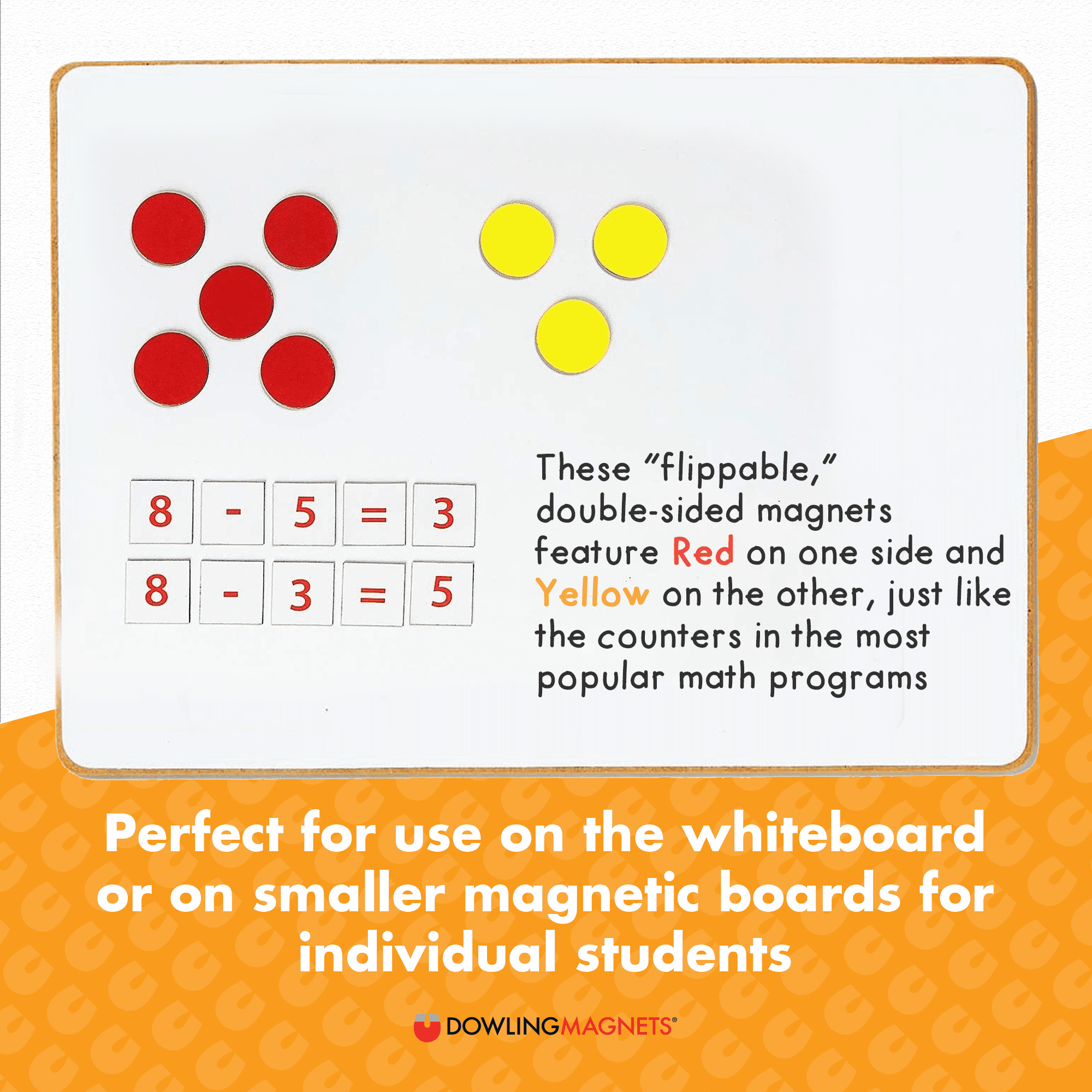 Dowling Magnets Two-Color Magnetic Counters, Set of 200