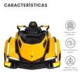 thumbnail image 3 of Montable Eléctrico The Baby Shop - go kart eléctrico, control remoto, 12v, luz, sonido Amarillo -, 3 of 8