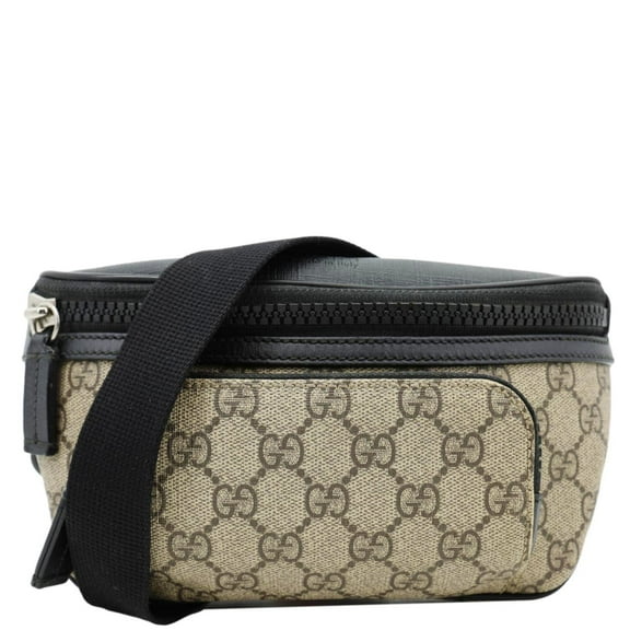 Pre-Owned Gucci GG Supreme Canvas Belt Bag Black 450946