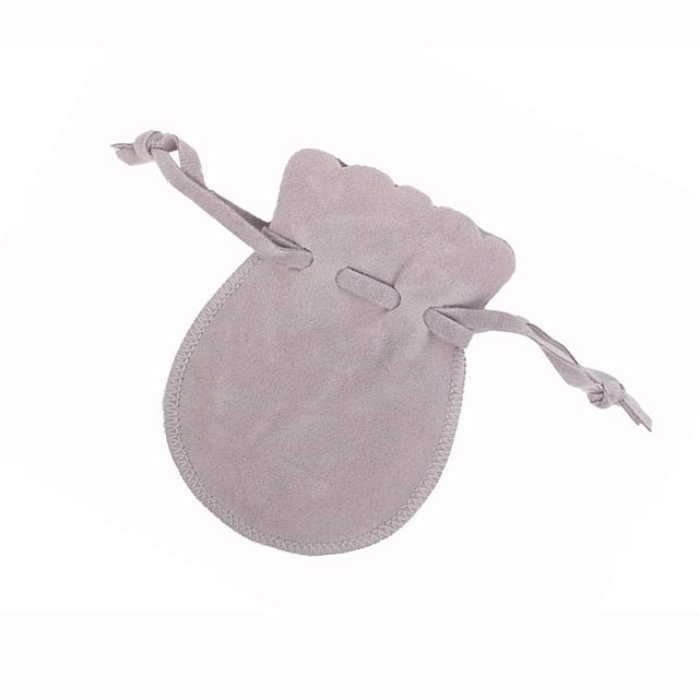 Sonducket 50 Uds bolsa de joyería con cordón de doble cara bolsa de elevación de pila regalos adornos de franela redonda embalaje de joyería boda Ropa, zapatos y accesorios Miscelánea Gris Sonducket AP015690-03
