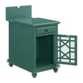 thumbnail image 3 of Martin Svensson Home Elegant Chairside Table with Power, Antique Teal, 3 of 7