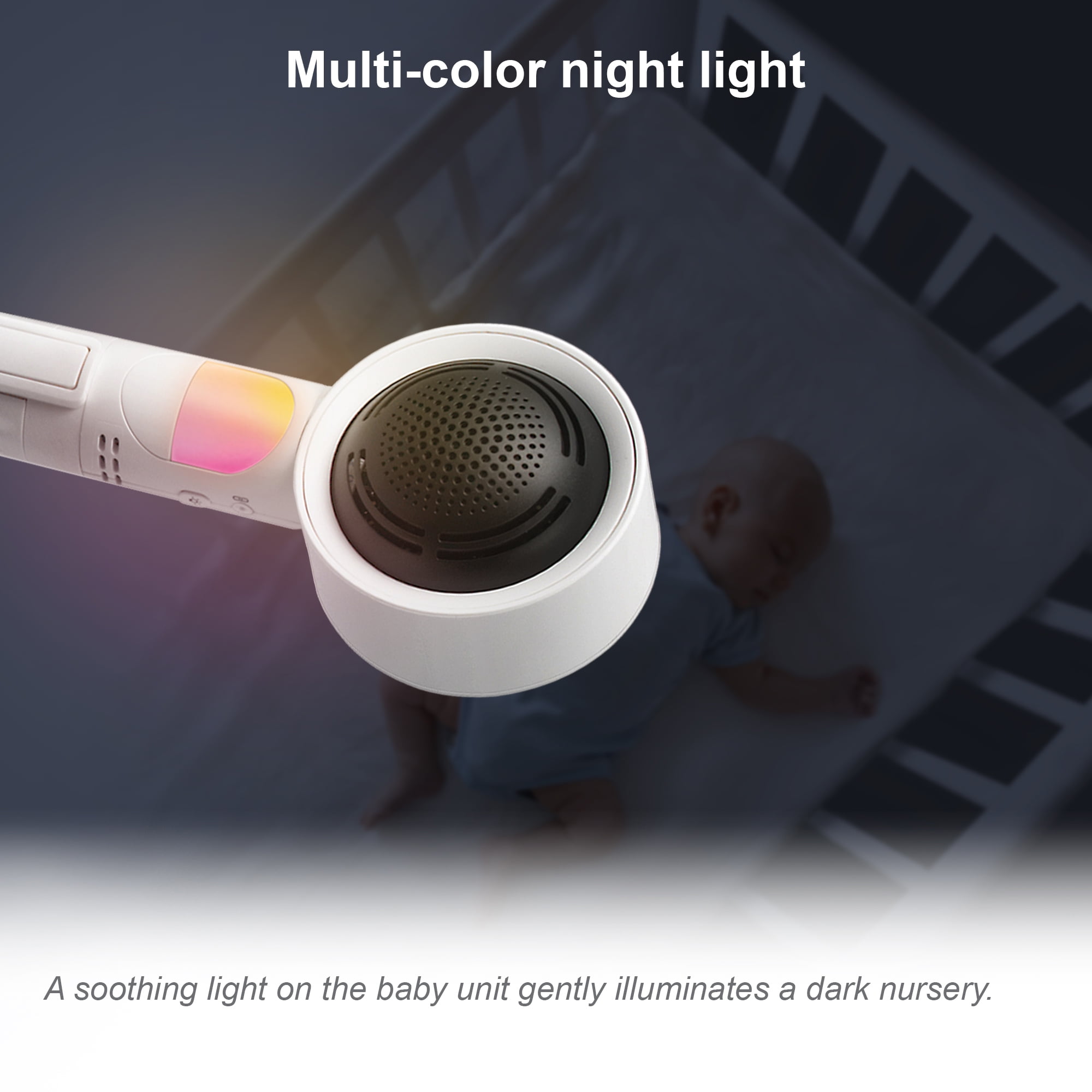 VTech 1080p WiFi Smart Nursery Remote Access Over-the-Crib View Video Baby Monitor with 5” High Definition 720p Display, Night Light, RM5887HD (White)