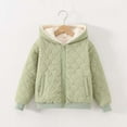 thumbnail image 4 of WOYY Little Girls Hooded Fleece Quilted Coat Zip Up Thermal Jacket Winter Warm Outerwear, 4 of 6