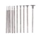 thumbnail image 1 of 10 brocas de amolar para Dremel, accesorio de 235 mm, vástago de cabeza en T ultrafino, punta con montura de diamante, herramienta para tallar, pulir y grabar piedra jade., 1 of 5
