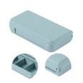 thumbnail image 3 of Unique Bargains 1 Pc 3 Compartment Single Layer Pill Case Durable for Travel Blue, 3 of 6