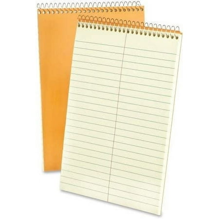 Cover Gregg Ruled Steno Book - 80 Sheet - 15 lb - Gregg Ruled - 6" x 9" - 1 Each - Green Tint Paper