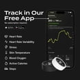 thumbnail image 5 of QALO QRNT Smart Ring, Size 08, Sleep/Heart Rate/Movement Tracker, Matte Silver, Unisex, 5 of 10