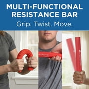 THERABAND FlexBar Resistance Bar, Light, Red Flex Therapy Bar for Physical Therapy, Wrist & Forearm Exercise Equipment, Non Slip Grip, Compact Design