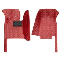 leadwolf 2Pcs Front Floor Mats Carpet for BMW 7series,Alpina B7,2016-2022 2 Seats Carpet Protection All Weather PU Leather Auto Liners Anti-Slip Automotive Floor Mats Wine Red