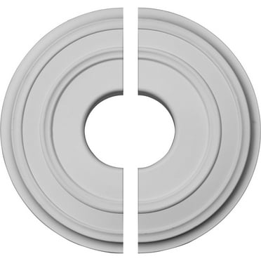 12 3/8"OD x 4"ID x 1 1/8"P Classic Ceiling Medallion, Two Piece (Fits Canopies up to 7 1/4")