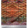 thumbnail image 3 of Soimoi Moss Georgette Fabric Mandala Panel Decor Fabric Printed Yard 42 Inch Wide, 3 of 5