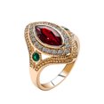 thumbnail image 2 of HEVIRGO Vintage Femmes Strass Doigt Bague Fête Bijoux de Mariage Cadeau Taille 7 - 10, Rouge Nous 7, 2 of 6
