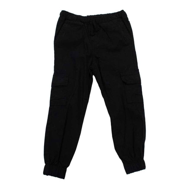 Jogger George para Niño Gabardina con Bolsas Laterales Negro Talla 8