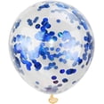 thumbnail image 2 of KIRIKOU 24 piezas juego de bolas de papel multicolor Globo de fiesta de látex de 12 pulgadas para decoración de fiesta, bodas, compromisos, novias, cumpleaños y ducha (azul), 2 of 5