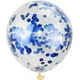 thumbnail image 2 of KIRIKOU 24 piezas juego de bolas de papel multicolor Globo de fiesta de látex de 12 pulgadas para decoración de fiesta, bodas, compromisos, novias, cumpleaños y ducha (azul), 2 of 5