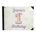 thumbnail image 1 of Darling Souvenir Green Text Hardbound Cover Personalized Printed Birthday PartyGuestbookScrapbook-9 x 12 Inches, 1 of 5