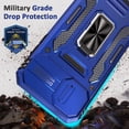 thumbnail image 4 of for iPhone 13 Case iPhone 14 Case with Slide Camera Cover iPhone 14 Phone Case with Magnetic Kickstand Ring, Military Grade Shockproof Protective Case for iPhone 14 & iPhone 13 (Blue), 4 of 16