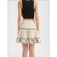 thumbnail image 4 of Embroidered High Waist Frilled Mini Skirt, 4 of 5