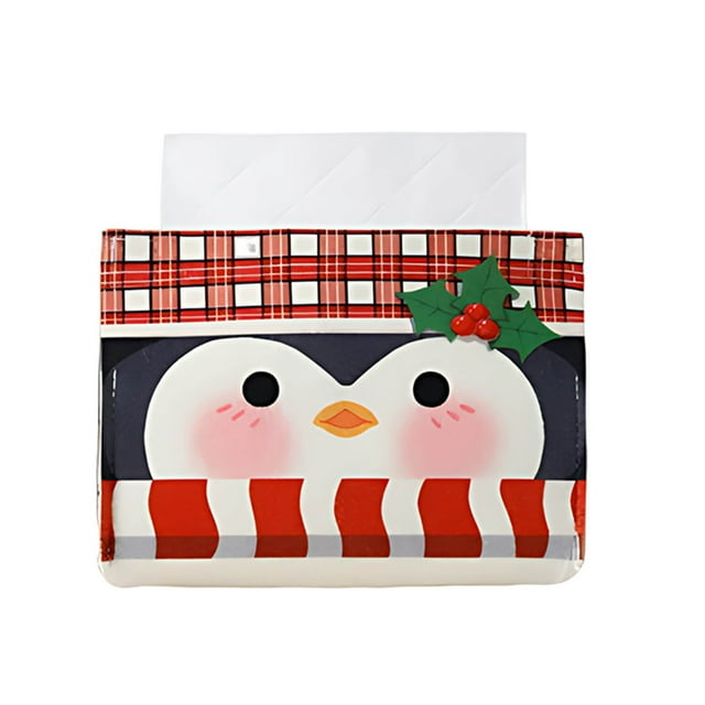 Decoraciones de la Mesa de Navidad - Tapa de la Caja de Tejido de Tela No Tejida para la Decoración de Vacaciones