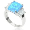 Alexandria Collection Sterling Silver 1-1/8 Carat T.G.W. Gemstone Ring