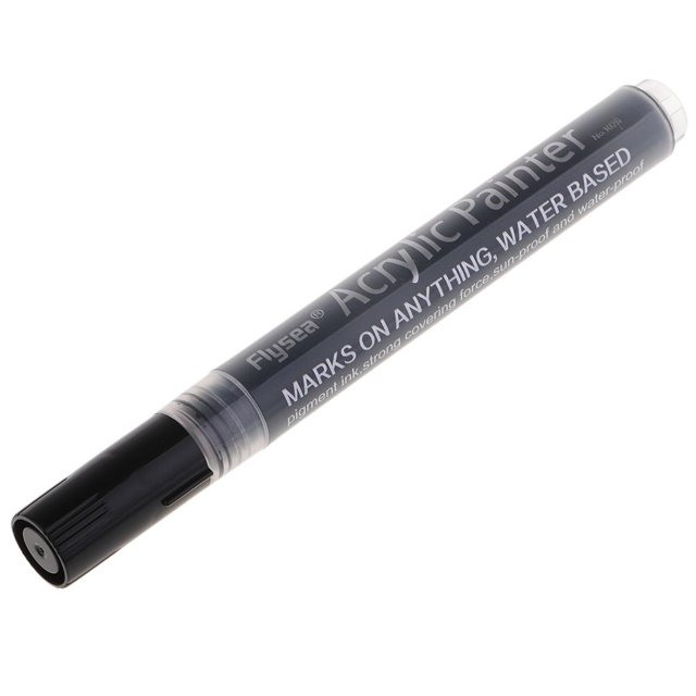 Bolígrafos de Pintura Acrílica: Escritura en Cualquier Material, Roca, Cerámica, , Y Más, Utilizados para Manualidades, álbumes de Recort Negro Gloria Rotulador de pintura acrílica