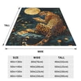 thumbnail image 3 of Cauagu Leopard Reading Tarot Cards Pattern Flannel Bed Blankets,Fleece Blanket Comfortable Air Conditioning Blanket for Sofa Bed Travel Couch & Living Room -80"x60", 3 of 8